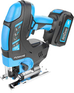 Load image into Gallery viewer, POWER8 Create Plus - 20V Cordless Power Tool Combo Kit: Drill/Driver, Circular Saw, Jigsaw, Work Light &amp; Armored Case with Benchtop Functions (battery and charger dock included)
