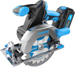 Load image into Gallery viewer, POWER8 Create Plus - 20V Cordless Power Tool Combo Kit: Drill/Driver, Circular Saw, Jigsaw, Work Light &amp; Armored Case with Benchtop Functions (battery and charger dock included)
