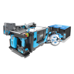 Load image into Gallery viewer, POWER8 Create Plus - 20V Cordless Power Tool Combo Kit: Drill/Driver, Circular Saw, Jigsaw, Work Light &amp; Armored Case with Benchtop Functions (battery and charger dock included)
